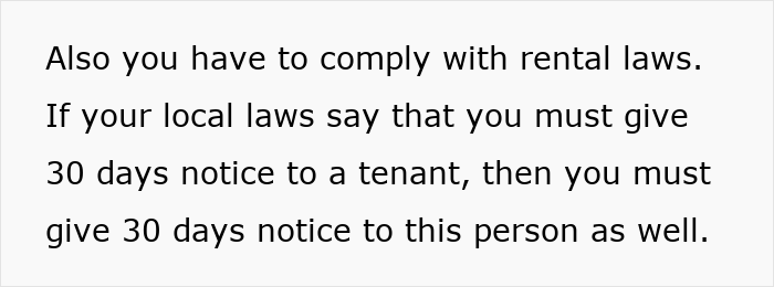 Complying with rental laws and giving required notice to tenants