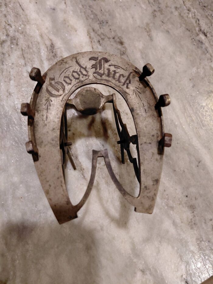 I Have This 4.5 Inch Long Good Luck Horse Shoe. I Am Hoping Some One Might Know What It Was Made For. I Love The Good Luck Script On It