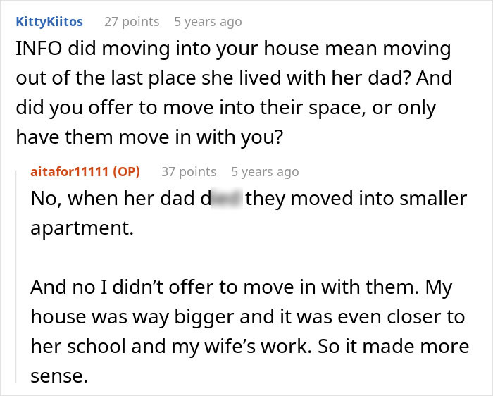 Comment about counseling and legal steps after stepdaughter damages car