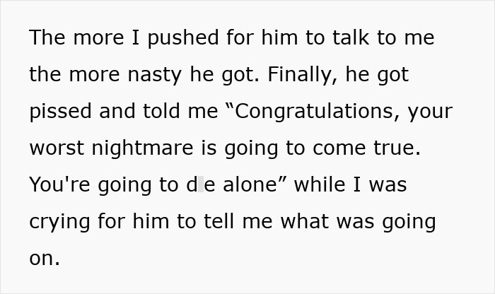 Husband angrily tells wife she will d*e alone amid cancer fight Husband angrily tells wife she will d*e alone amid cancer fight