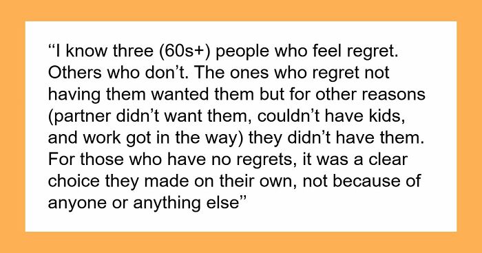 47 Older People That Chose Not To Have Kids Reveal If They Regret The Decision Now