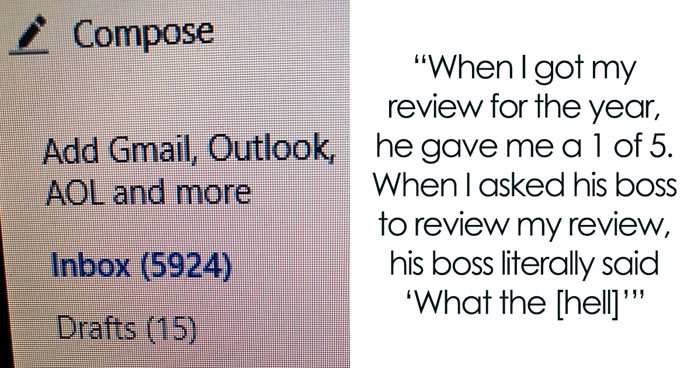 “10,000 Unread Emails”: Boss Gives Employee 1 Out Of 5 Score In A Yearly Review, Receives Petty Revenge