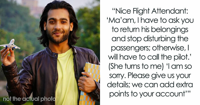 Karen Shames Guy For Eating Meat Near Her, Claims He Ruined Her Religion, Pilot Intervenes