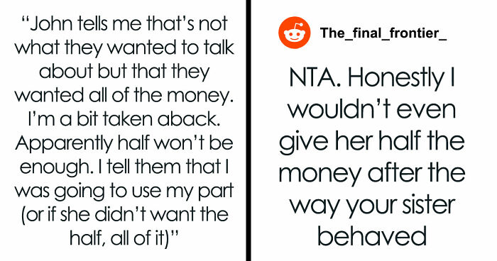 Sis Thinks IVF Struggles Entitle Her To Entire Inheritance, Explodes After Being Offered 50% Instead