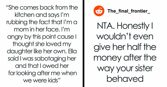 Sis Thinks IVF Struggles Entitle Her To Entire Inheritance, Explodes After Being Offered 50% Instead