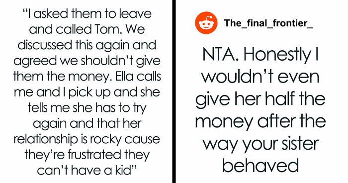 Sis Thinks IVF Struggles Entitle Her To Entire Inheritance, Explodes After Being Offered 50% Instead