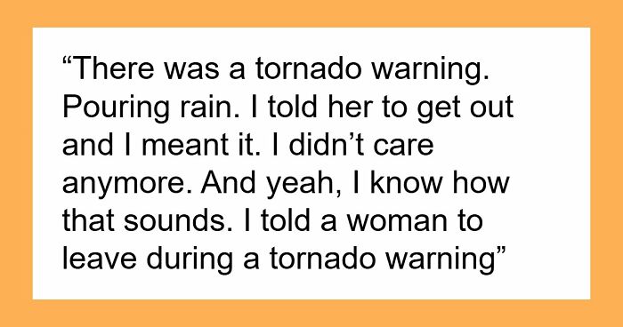 Man Kicks Out His Cheating Wife During A Tornado, Not Even Her Kids Want To Join Her Pity Parade