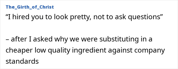 Boss told employee hired for looks not questions in worst boss quotes