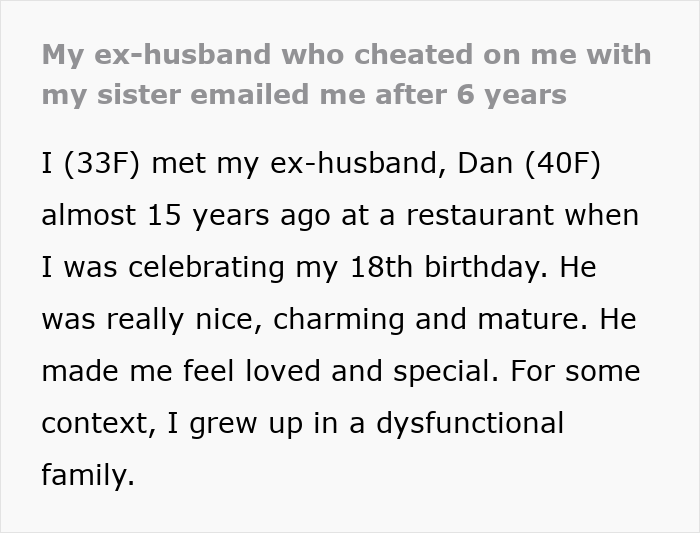 Guy Cheats On Wife With Barely Legal Sis, Sends Her An Email Years Later Crying For Her To Come Back
