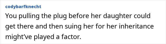 A user comment, 'Disgusting Creature', suggesting legal actions factored into Priscilla Presley's daughter's passing.