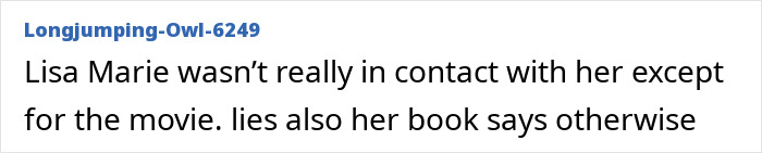 A user comment from Longjumping-Owl-6249, discussing Priscilla Presley and Lisa Marie's passing.