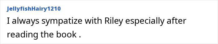 A comment from user JellyfishHairy1210 expressing sympathy for Riley, relevant to Priscilla Presley's revelations.