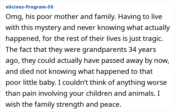 Sympathy expressed for family enduring the mystery of missing child