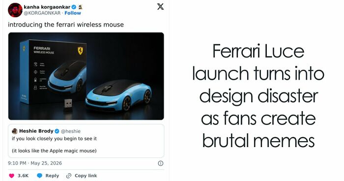 “Bubble Gum Ferrari”: Social Media Mocks Ferrari’s Bold Electric Vehicle Design