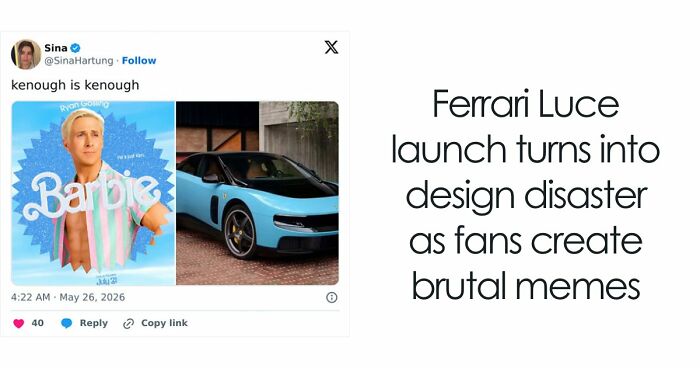 “Bubble Gum Ferrari”: Social Media Mocks Ferrari’s Bold Electric Vehicle Design