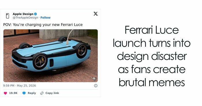 “Bubble Gum Ferrari”: Social Media Mocks Ferrari’s Bold Electric Vehicle Design