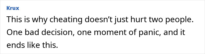 Comment about cheating and consequences related to viral coach fall