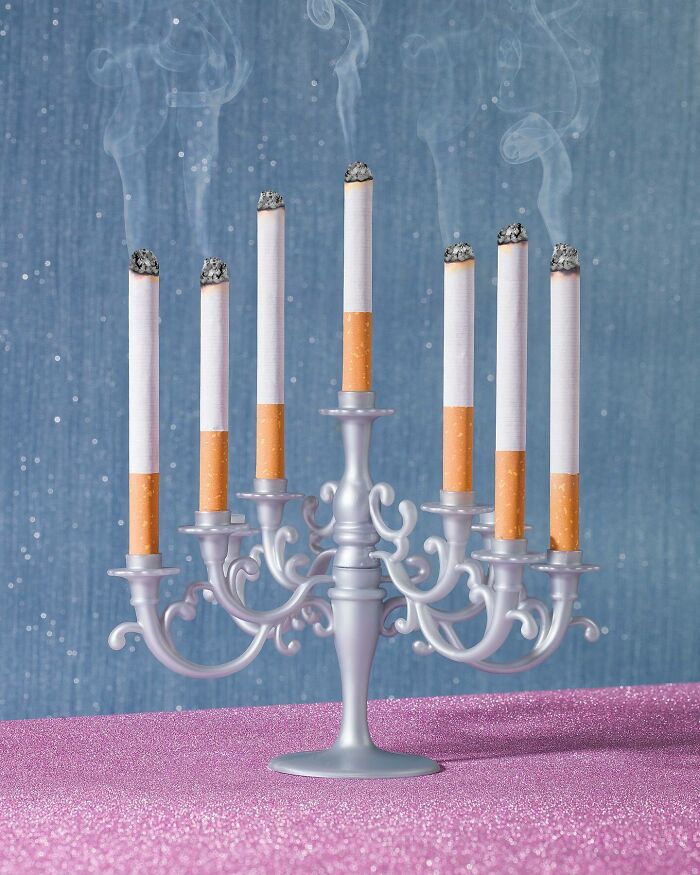 Mini Candelabra With Some Smokes