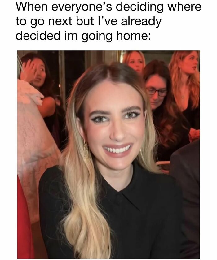 Funny meme about deciding to go home while others choose next place