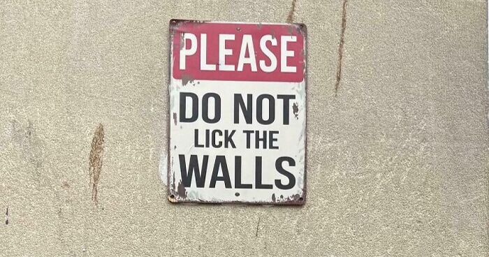 “Please Do Not Lick The Walls”: 83 Ridiculous Signs That Prove How Funny British People Are