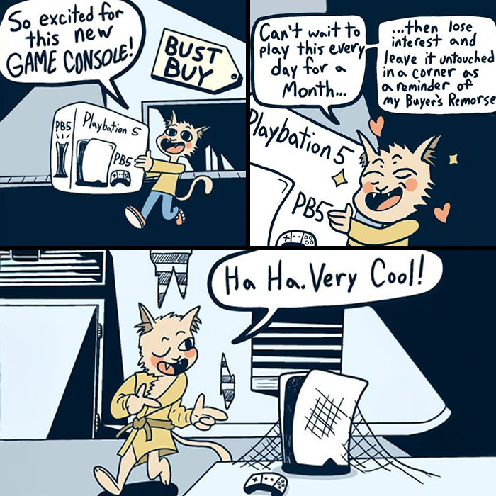 30 Hilariously Twisted Comics With Unexpected Endings By “Cat Trigger” (New Pics)
