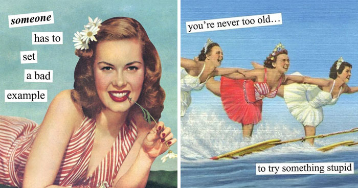 This Instagram Page Transforms Women Vintage Photos Into Hilariously Relatable Memes (28 Pics)