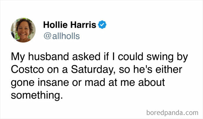 Witty married life tweet about husband's strange request to visit Costco on Saturday