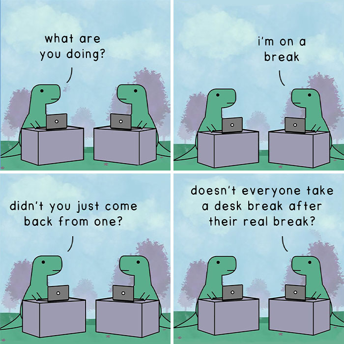 48 New “Dinosaur Couch” Comics Exploring Complex Emotions And Mental Health