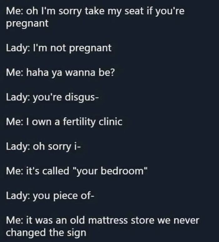 Funny meme about owning a fertility clinic and a misunderstood sign