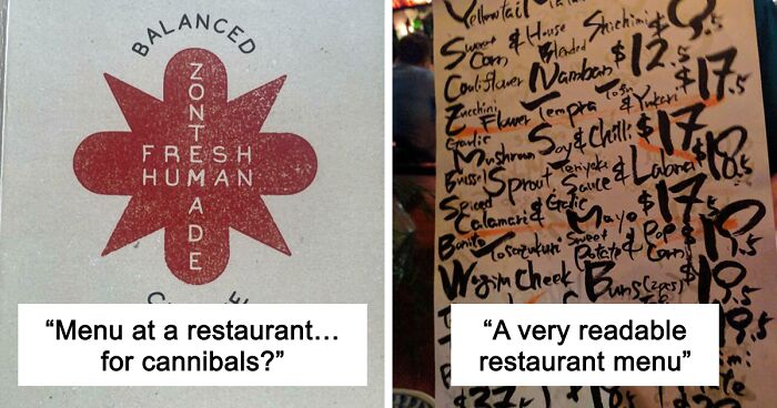 “Fresh Human”: 58 Funny Restaurant Menu Fails That Had People Spitting Their Food (New Pics)