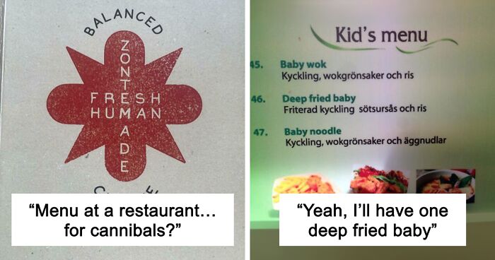 “Fresh Human”: 58 Funny Restaurant Menu Fails That Had People Spitting Their Food (New Pics)