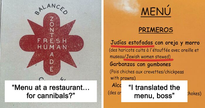 “Fresh Human”: 58 Funny Restaurant Menu Fails That Had People Spitting Their Food (New Pics)