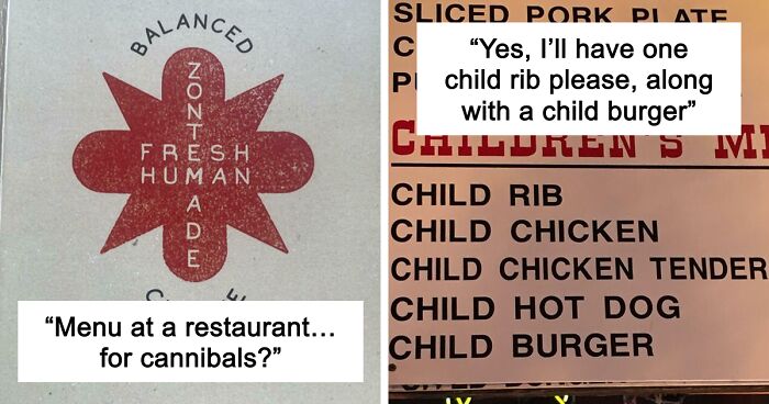 “Fresh Human”: 58 Funny Restaurant Menu Fails That Had People Spitting Their Food (New Pics)