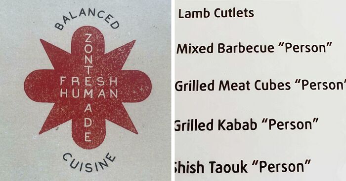 “Fresh Human”: 58 Funny Restaurant Menu Fails That Had People Spitting Their Food (New Pics)