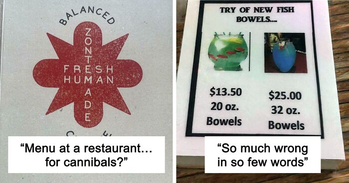 “Fresh Human”: 58 Funny Restaurant Menu Fails That Had People Spitting Their Food (New Pics)