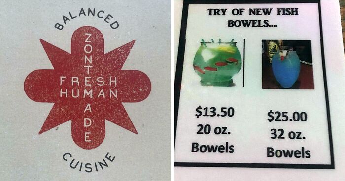 “Fresh Human”: 58 Funny Restaurant Menu Fails That Had People Spitting Their Food (New Pics)