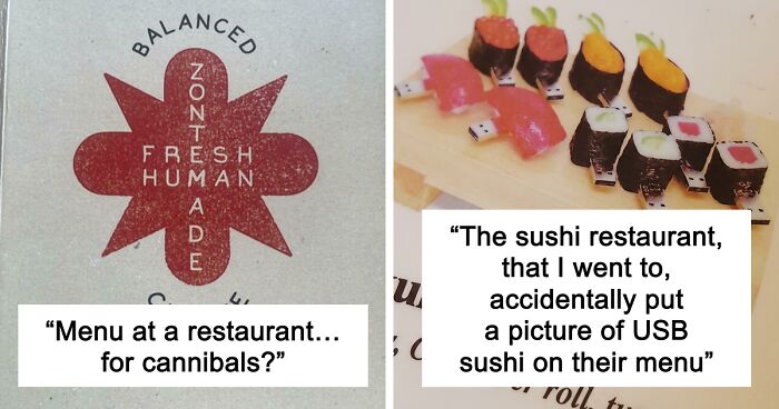 “Fresh Human”: 58 Funny Restaurant Menu Fails That Had People Spitting Their Food (New Pics)