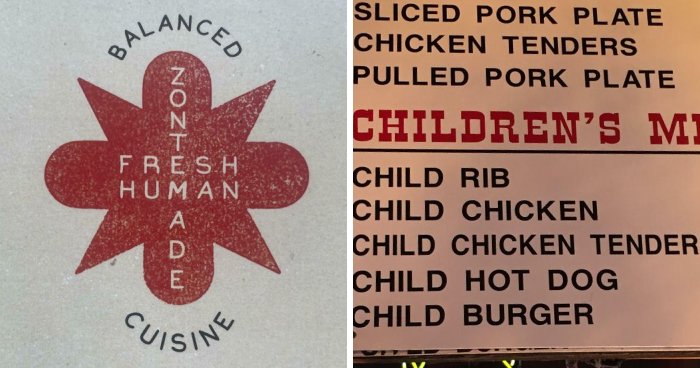 “Fresh Human”: 58 Funny Restaurant Menu Fails That Had People Spitting Their Food (New Pics)
