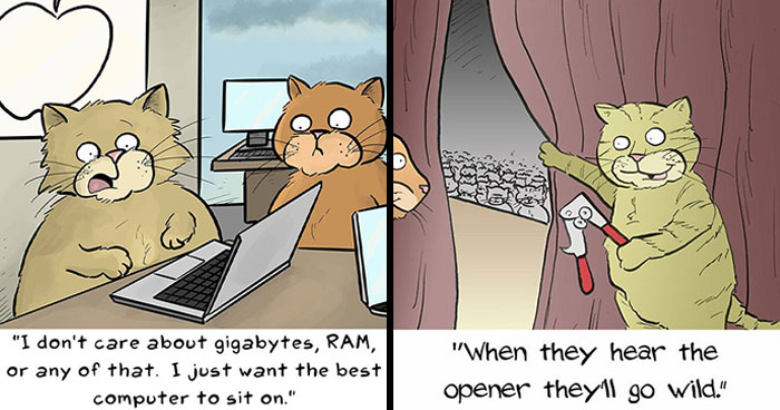 26 Hilarious Cat Comics By Nate Fakes That Perfectly Capture The Strange, Funny World Of Cats