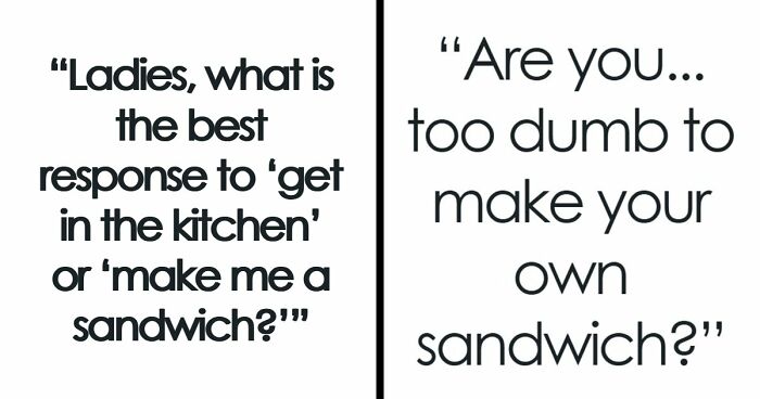“Make Me A Sandwich”: 47 Sharp Comebacks That Leave Sexist Men Looking Completely Speechless