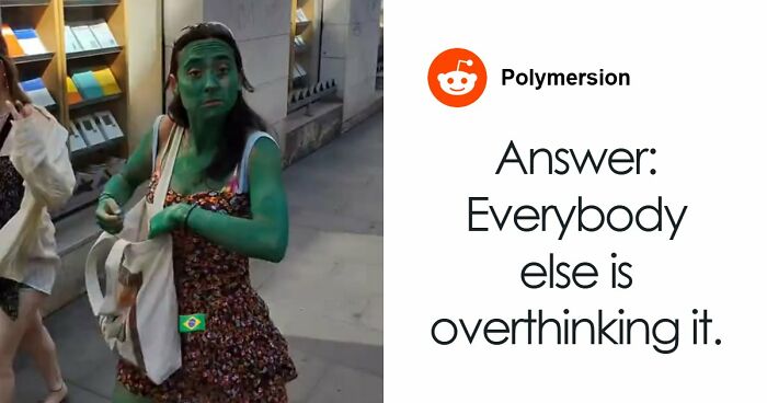 Green Woman Teaches Everyone A Lesson After Being Asked What Happened