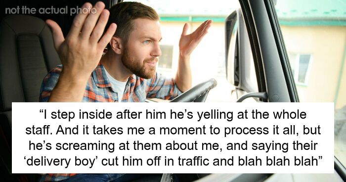 Driver Thinks He’s Following Guy To His Job To Get Him Fired After Being Cut Off, Gets Humiliated