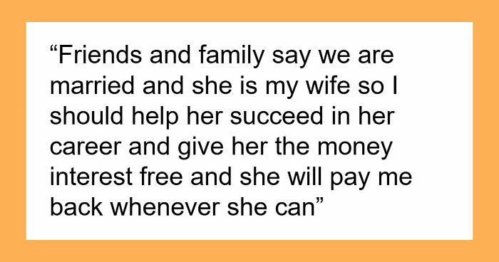 Wife Demands Prenup To Protect Her Income, Hubby Offers Her An 8% Interest Loan When She Needs Help