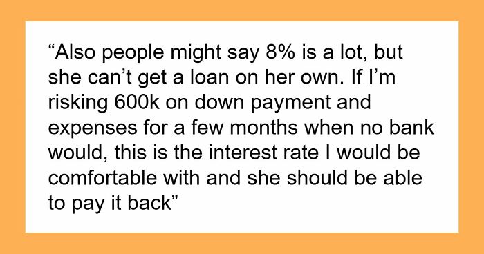 Wife Demands Prenup To Protect Her Income, Hubby Offers Her An 8% Interest Loan When She Needs Help