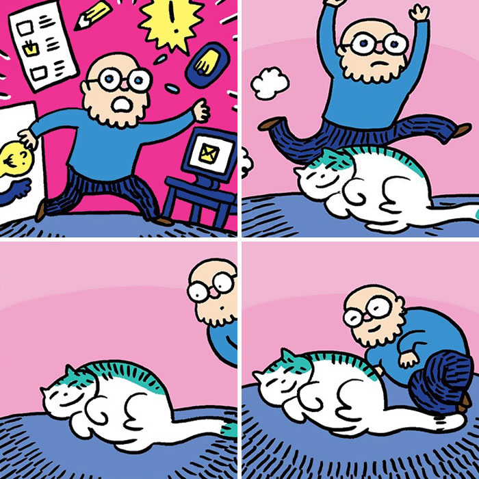 “I Think Everyone Loves Cats”: 26 Adorable Comics By Rob Van Barneveld (New Pics)