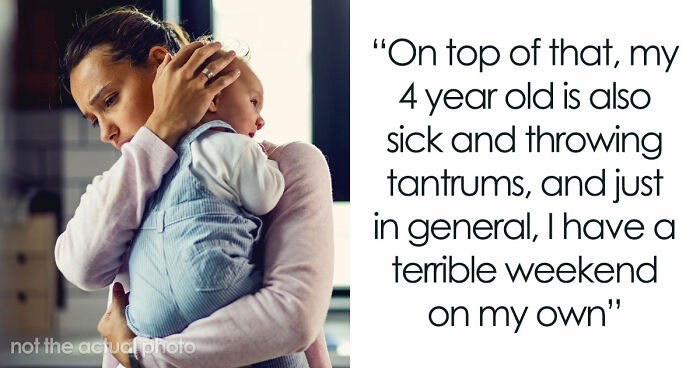Mom Hasn’t Showered In Days While Nursing Sick Kids And Husband Disappears Before She Even Rinses