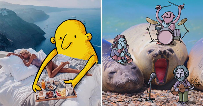 Illustrator Continues To ‘Invade’ Strangers’ Instagram Photos With Funny Cartoons (27 New Pics)