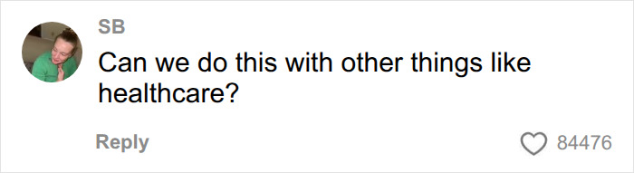 A comment on buying Spirit Airlines, asking if a similar collective effort is possible for healthcare.