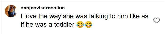 Comente sobre o tom da esposa tratando o marido como uma criança