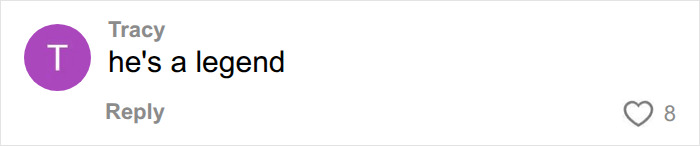 Tracy's comment, "he's a legend," reacting to news about David Attenborough's diet for a long life.